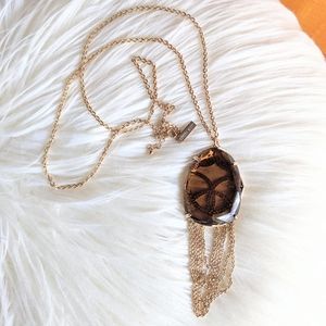 Kendra Scott Adele smokey quartz necklace - vintage and rare!